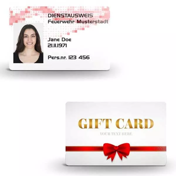 Bedruckte Plastikkarten Bedruckte Plastikkarten